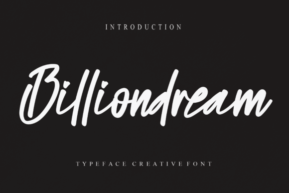 Billiondream: A Bold Handwritten Font for Dynamic Editorial Design