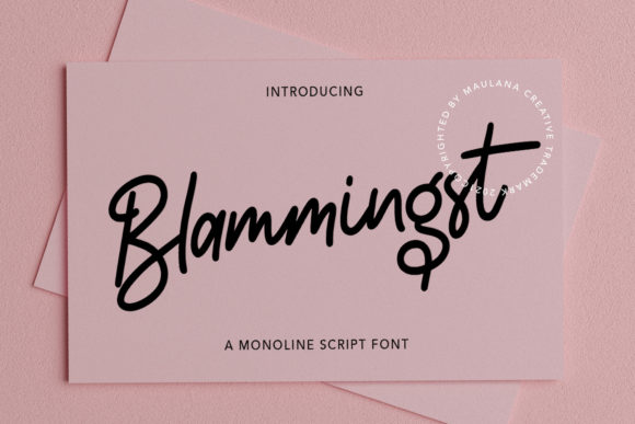 Blammingst: A Sophisticated Script Font for Modern Brand Identity