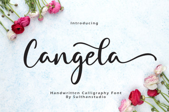 Cangela: A Romantic Script Typeface for Editorial Design