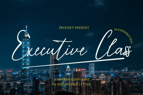 Executive Class: A Handwritten Font for Elegant Branding