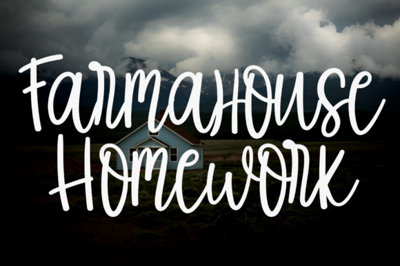 Farmahouse Homework: A Whimsical Font for Small Business Branding